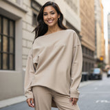 Bamboo Stretch French Terry - Nude - Emei Collection
