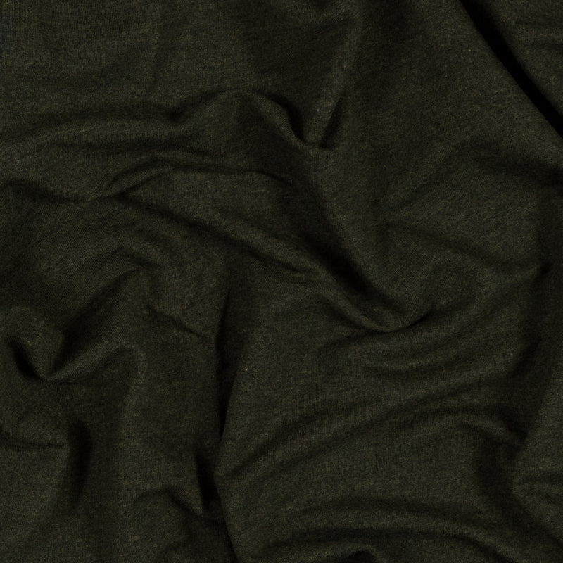 Bamboo Stretch French Terry - Heather Forest - Emei Collection