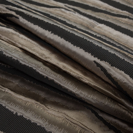 Gold and Black Abstract Polyester Brocade
