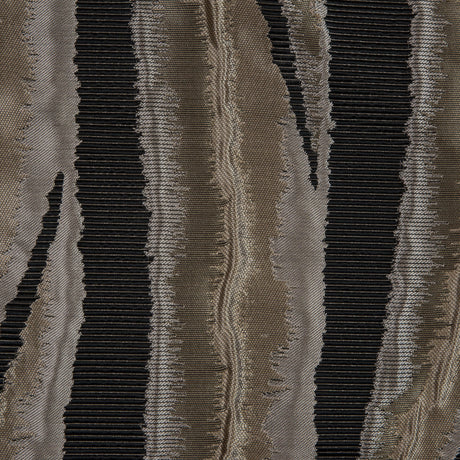 Gold and Black Abstract Polyester Brocade