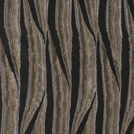 Gold and Black Abstract Polyester Brocade