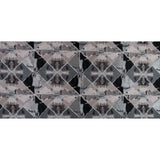 Pink, Silver and Black Abstract Diamond Brocade