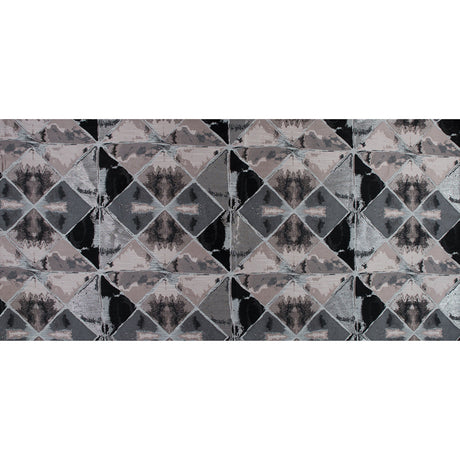 Pink, Silver and Black Abstract Diamond Brocade