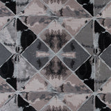Pink, Silver and Black Abstract Diamond Brocade