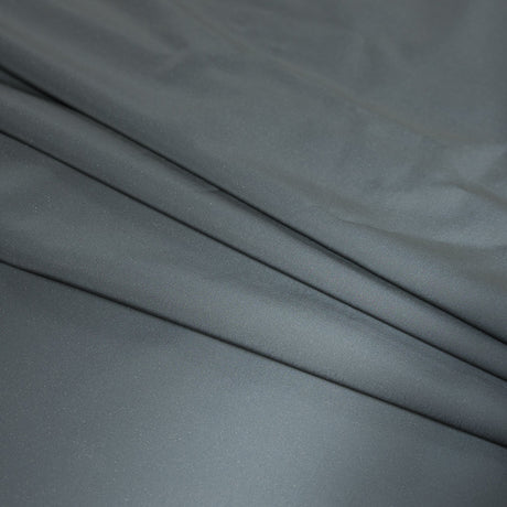 Silver on Black Fleece-Backed Reflective Fabric