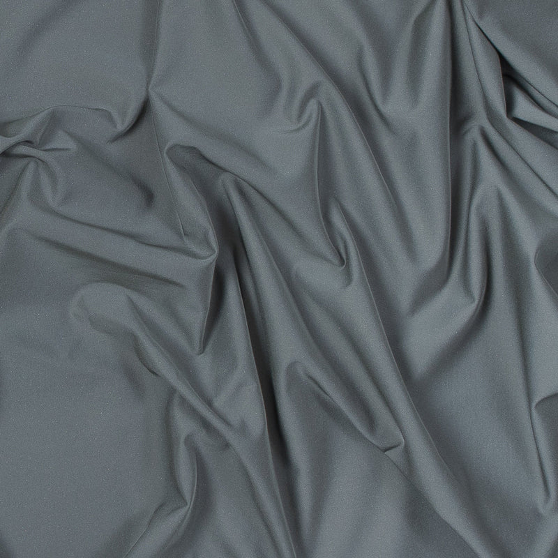 Silver on Black Fleece-Backed Reflective Fabric