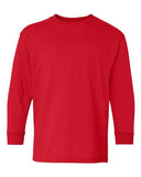 Camiseta de manga larga con cuello redondo para jóvenes Gildan Heavy Cotton – Camiseta duradera para niños de uso diario
