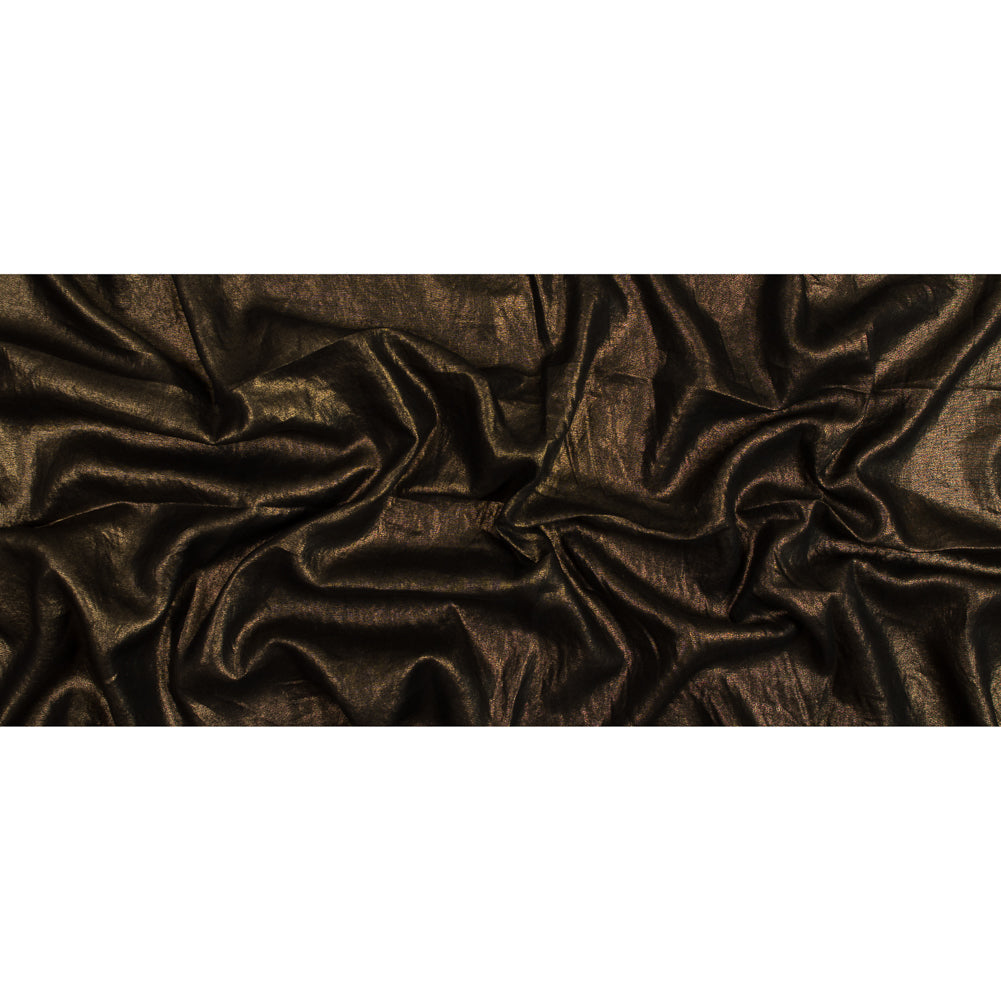 Simone Black Lightweight Woven with Metallic Gold Foil