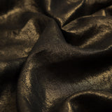 Simone Black Lightweight Woven with Metallic Gold Foil