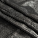 Lightweight Linen Woven with Metallic Silver Foil - Black - Simone Collection