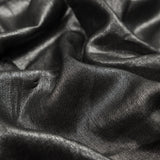 Lightweight Linen Woven with Metallic Silver Foil - Black - Simone Collection