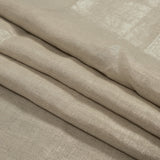 Medium Weight Linen Woven with Metallic Foiling - Oatmeal and Silver - Bianca Collection