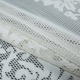 Wonder Mesh with Floral Faux Leather Embroidered Borders - Whisper White