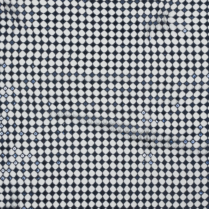 Guipure Lace with Sequins - Navy Geometric