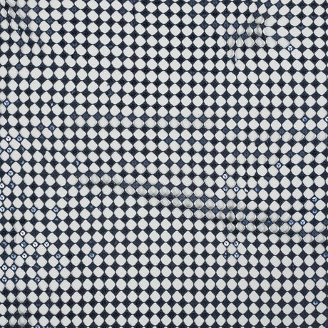 Guipure Lace with Sequins - Navy Geometric