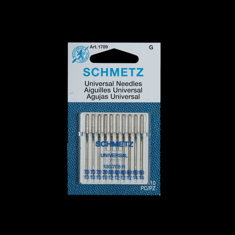 Schmetz Universal Machine Needles - Assorted Sizes (70/10, 80/12, 90/14) - 10 ct
