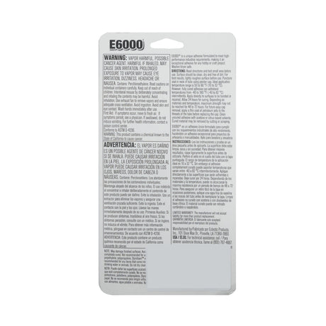 E-6000 Clear Adhesive - 4 Tubes/0.18oz