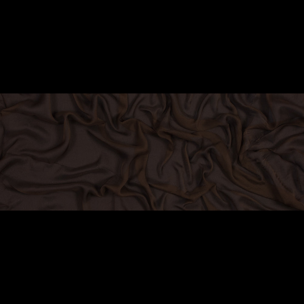 Chocolate Crinkled Silk Chiffon