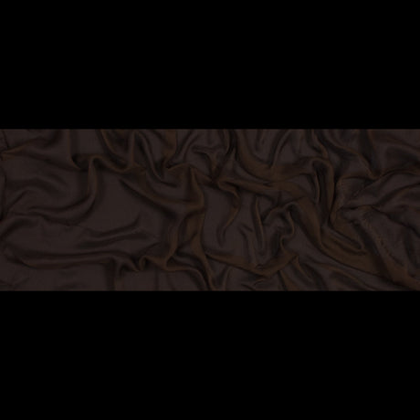 Chocolate Crinkled Silk Chiffon