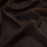Chocolate Crinkled Silk Chiffon