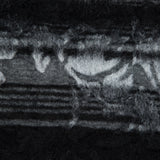 Bonded Wool Knit and Organza - Black Stripes and Floral - Designer Deadstock