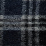 Wool Knit - Navy and White Plaid - Designer Deadstock
