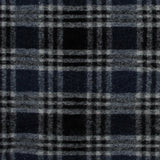 Wool Knit - Navy and White Plaid - Designer Deadstock