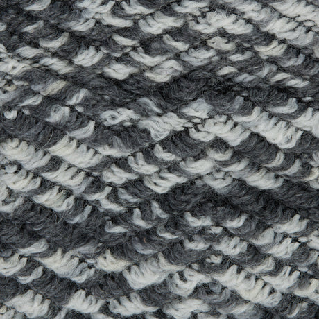 Wool Knit with Zig Zag Loops - Gray and White - Designer Deadstock