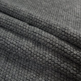 Chunky Wool Knit with Brushed Back - Gray - Designer Deadstock