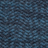 Wool Knit with Zig Zag Loops - Blue Marbled - Designer Deadstock