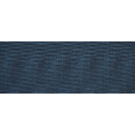 Wool Knit with Zig Zag Loops - Blue Marbled - Designer Deadstock