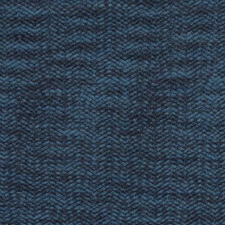 Wool Knit with Zig Zag Loops - Blue Marbled - Designer Deadstock