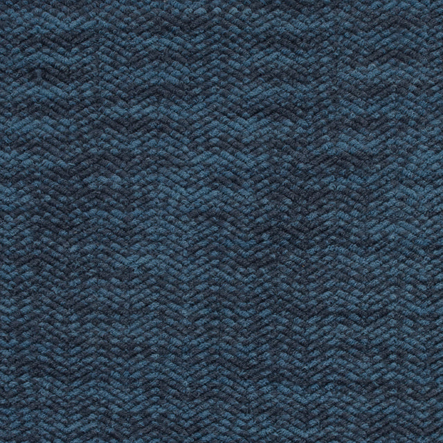 Wool Knit with Zig Zag Loops - Blue Marbled - Designer Deadstock