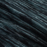 Polyester Jersey with Striated Wool Knit Design - Black and Navy - Designer Deadstock