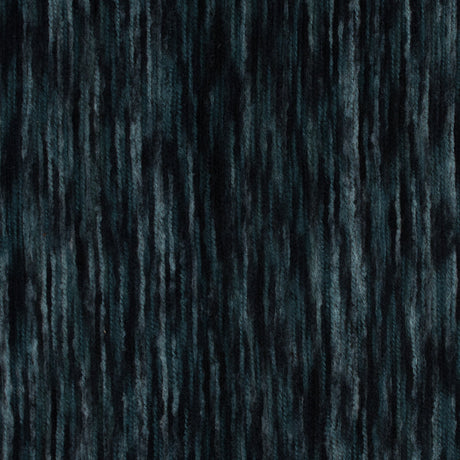 Polyester Jersey with Striated Wool Knit Design - Black and Navy - Designer Deadstock