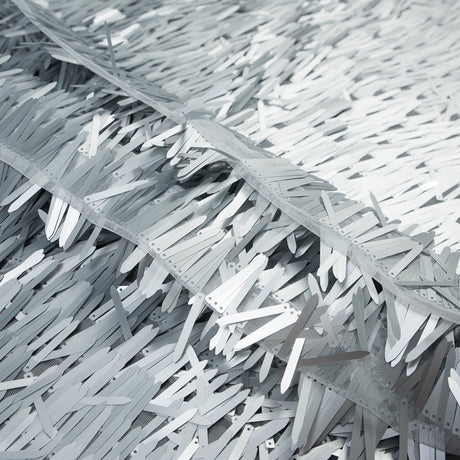 Soft Tulle with Fringe Sequins - Dull Silver - Phryne Collection