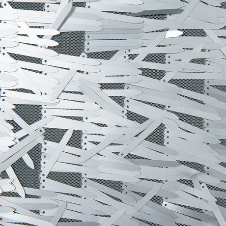 Soft Tulle with Fringe Sequins - Dull Silver - Phryne Collection