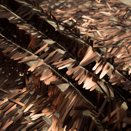 Soft Tulle with Fringe Sequins - Dull Gold - Phryne Collection