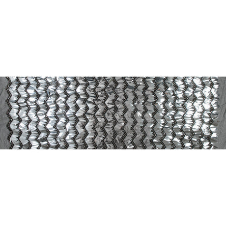 Black and Silver Chevron Fringe Sequin Fabric