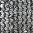 Black and Silver Chevron Fringe Sequin Fabric