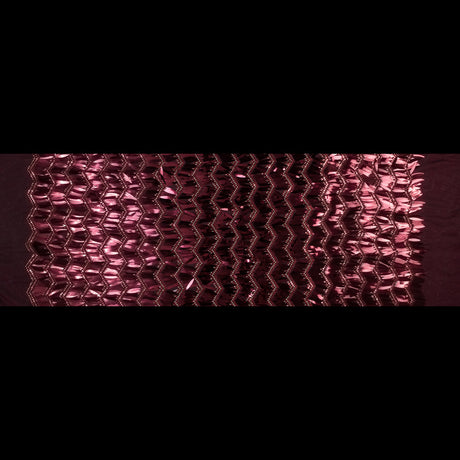 Fringe Sequin Fabric - Cranberry Chevrons