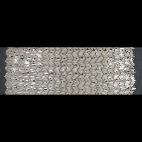Fringe Sequin Fabric - Rose Gold and Beige Chevrons