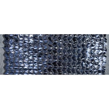 Fringe Sequin Fabric - Navy Chevrons