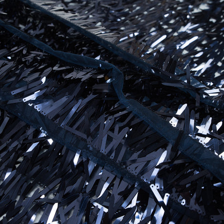 Soft Tulle with Fringe Sequins - Shiny Navy - Phryne Collection