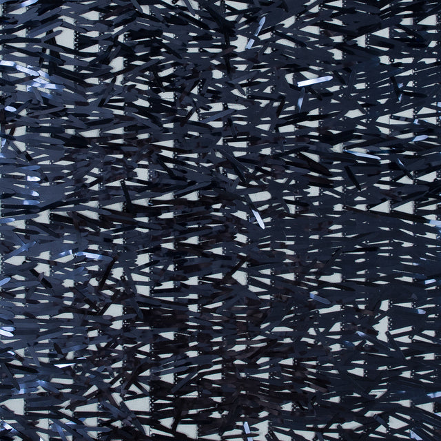 Soft Tulle with Fringe Sequins - Shiny Navy - Phryne Collection