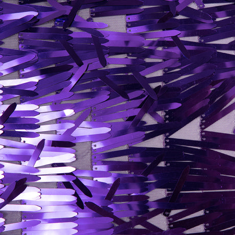 Soft Tulle with Fringe Sequins - Shiny Purple - Phryne Collection