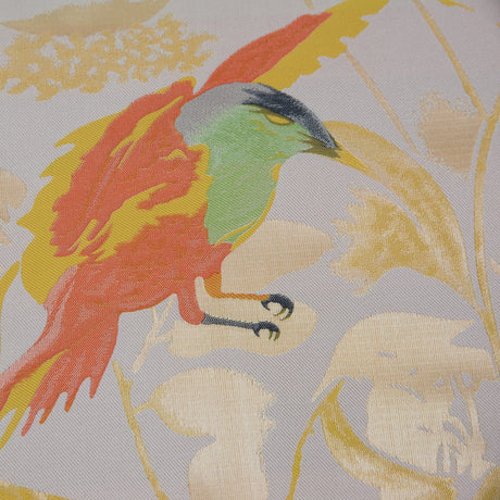 Sunshine Yellow Birds and Stalks Jacquard Panel