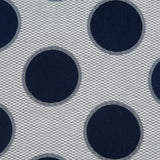 Blue and White Circle Jacquard Mesh