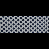 Blue and White Circle Jacquard Mesh