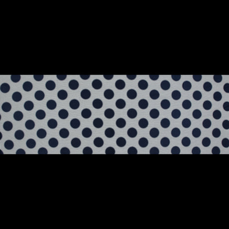 Blue and White Circle Jacquard Mesh